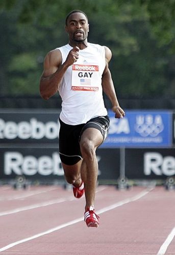 图文:2009锐步大奖赛 男子200米盖伊一马当先