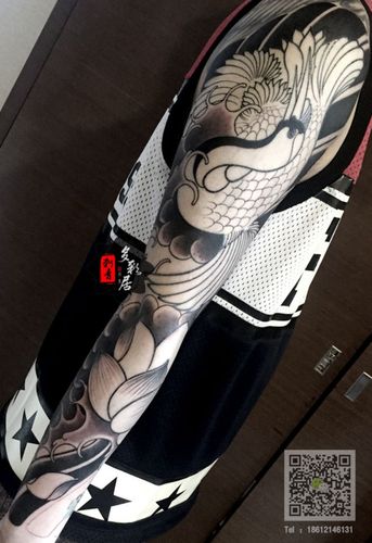 纹身##纹身图案大全##北京纹身##花臂纹身##原创手稿纹身##莲花纹粕 