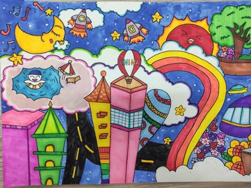 特等奖  606班杨鑫宇《未来城市》