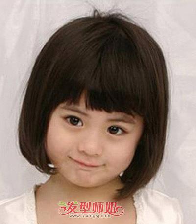 发型设计 儿童发型 >> 小孩子蘑菇头发型 女宝宝蘑菇头短发发型图片(3