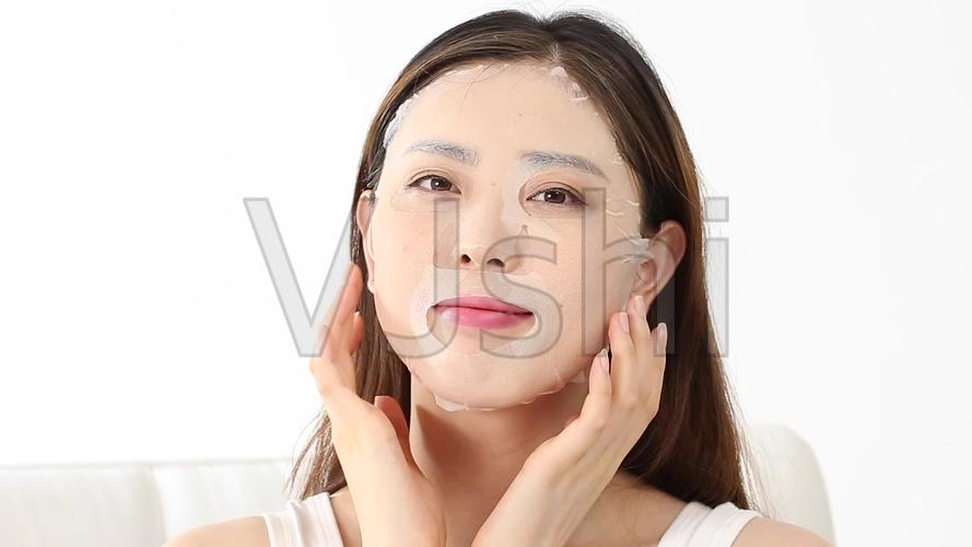 美女模特使用面膜_1920x1080_高清视频素材下载(编号