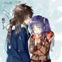 冷色调的情侣头像漫画_微信头像图片大全
