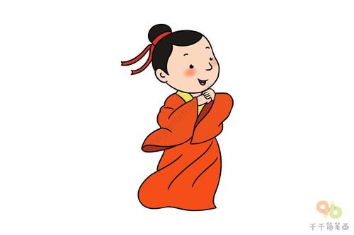 儿童简笔画诗人王维的画法