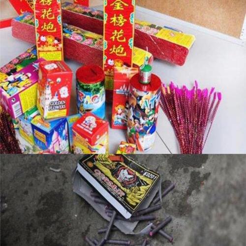 雷(这种细长的闪光雷声音很大,埋在土里点燃,就听到"砰砰"几声鞭炮响
