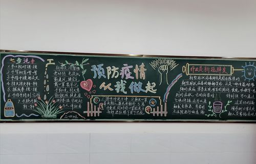 科学防控 防疫有我, 一一上梅四校举行防疫专题黑板报