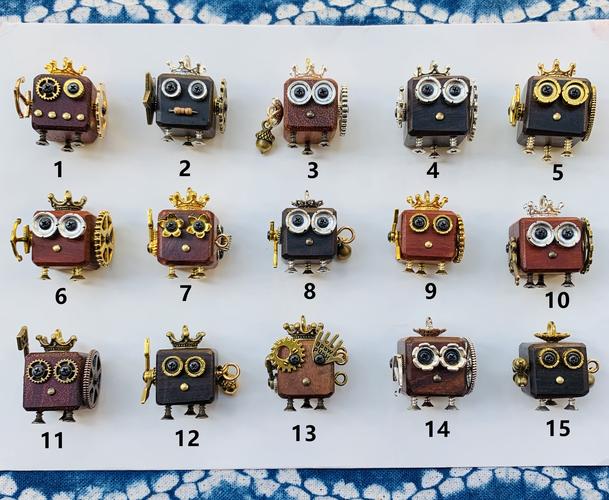 【木头机器人】蒸汽朋克项链钥匙扣手工diy原创设计创意礼物