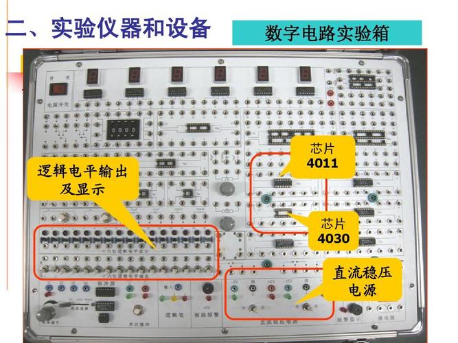 电工专业的学习 二,实验仪器和设备 数字电路实验箱 逻辑电平输出 及