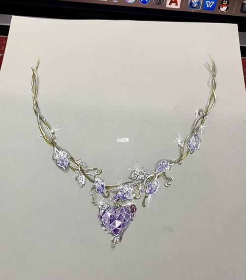 日常画 项链_项链_珠宝_手绘_珠宝手绘_文化_绘画