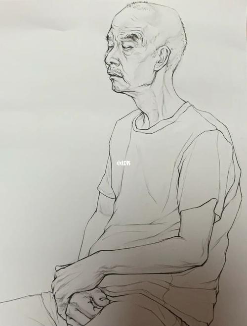 线性素描全身写生_素描_写生_文化_绘画