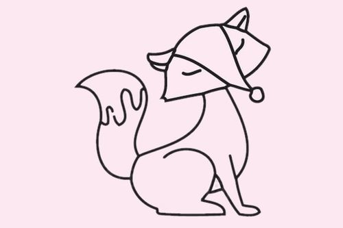 可爱狐狸简笔画步骤教程