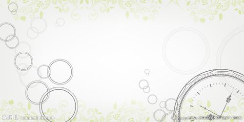 淡雅唯美时钟背景图片