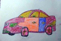 新型汽车儿童画优秀作品