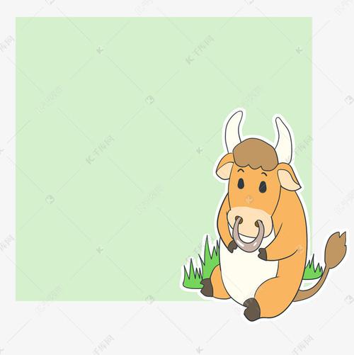 可爱小牛装饰边框