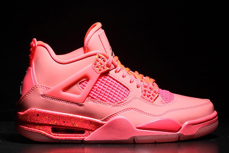 aj4 女款 红外线 air jordan 4 nrg hot punch 骚粉漆皮 篮球鞋aq9128