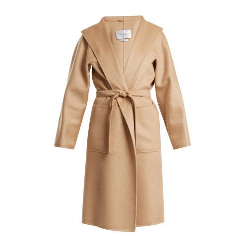 maxmara/麦丝玛拉 女士 服装 卡其色翻领羊绒系带收腰