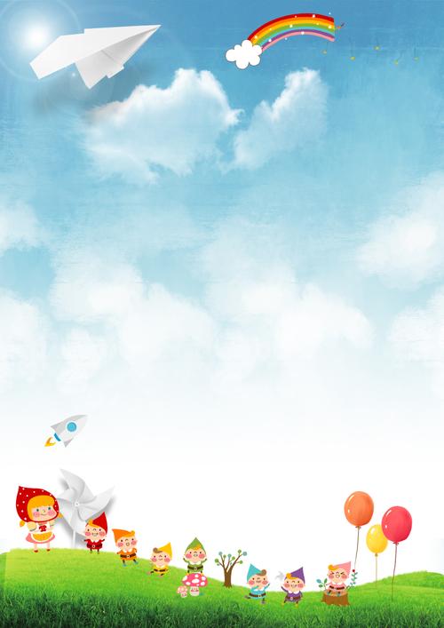 儿童教育培训班招生宣传单背景素材设计模板素材