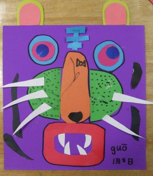 小班手工老虎_五月风画室_新浪博客