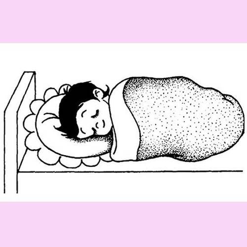 睡觉的女孩简笔画小女孩睡觉的图片