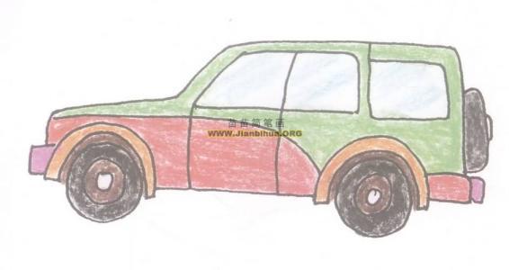 越野车车头简笔画