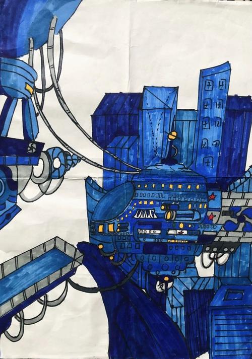 初一23班 李宇初二13班 郑喻初三12班 练梦兰科创绘画活动部分作品