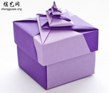 超漂亮的礼品盒diy 包装盒手工折纸教程╭纸的折法