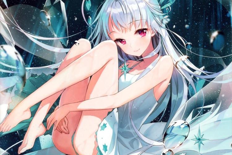 动漫二次元白发美少女鲜花白发佩花君妄笑岁月从不败美人