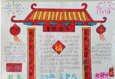 一年级关于对联的手抄报 一年级手抄报