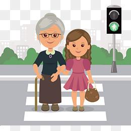 扶老奶奶过马路简笔手抄报手抄报图片大全集