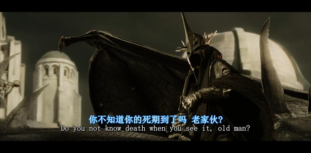 指环王 戒灵说的"你不知道你死到临头了吗?老东西."用