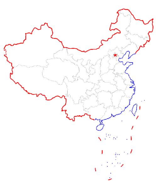 中国空白地图