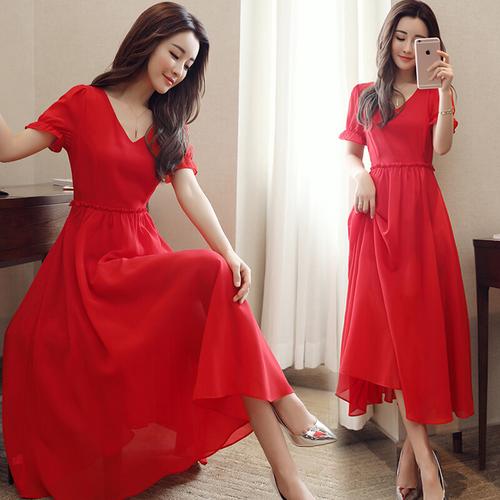 敬酒服新娘夏季结婚雪纺连衣裙回衣服订婚礼服女装视频