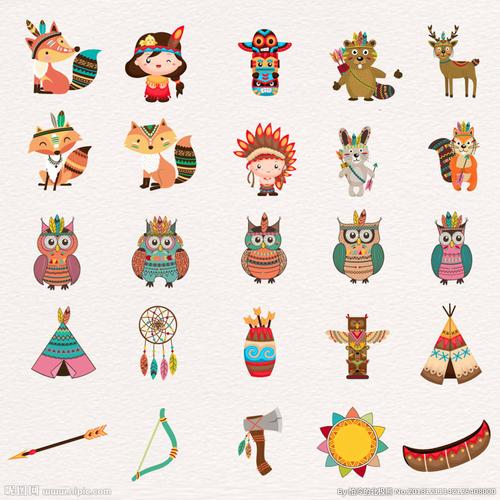 卡通印第安图片