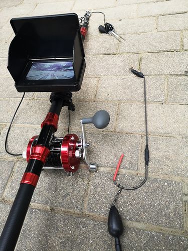 可视锚鱼竿全套水下高清摄像头浑水穿钓鱼透探鱼器5寸4.3寸显示器