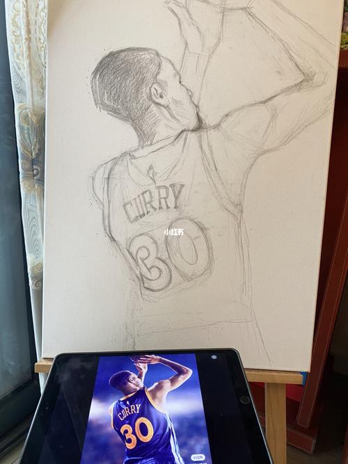 库里丙烯画完成,还挺好看的99_库里_丙烯画_动画_绘画_人文_绘画