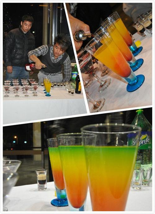 鸡尾酒现场精心调制