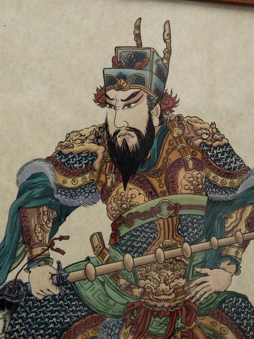 正财神赵公明画像正一财神赵玄坛赵公元帅像杨柳青新