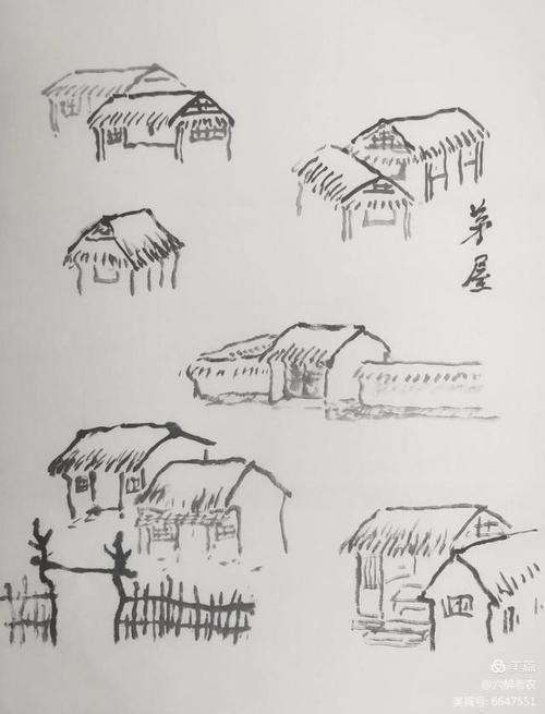 多松组合(局部)67.草屋独坐奏琴(局部)68.高山瀑布