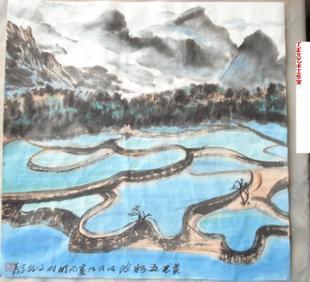 五彩池的简笔画
