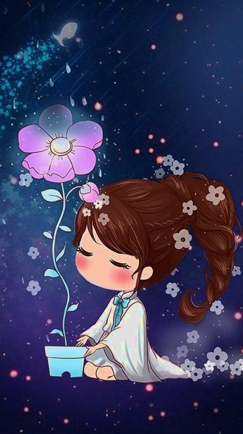 q版人物卡通图片之小清新q版动漫女生美图