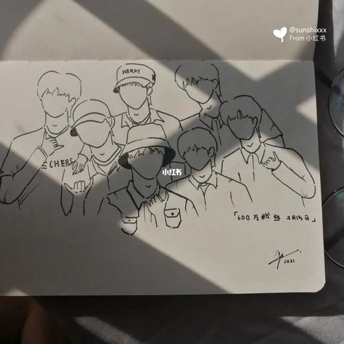 简笔画_时代少年团_tnt时代少年团_文化_绘画