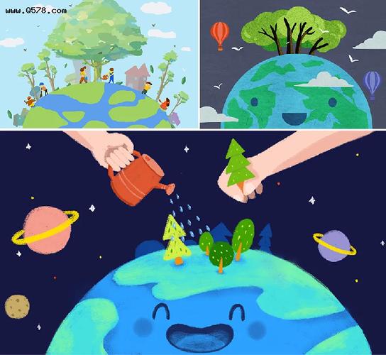 儿童画教程|儿童创意美术课程《绿色的地球家园》