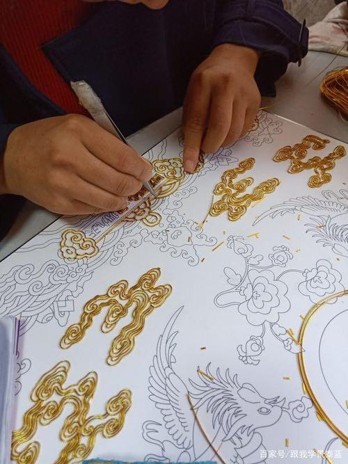 原创—景泰蓝画(掐丝珐琅画)制作技术详解