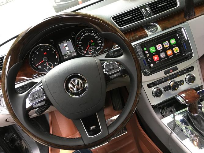 全球首发迈腾改途锐桃木方向盘多图申精