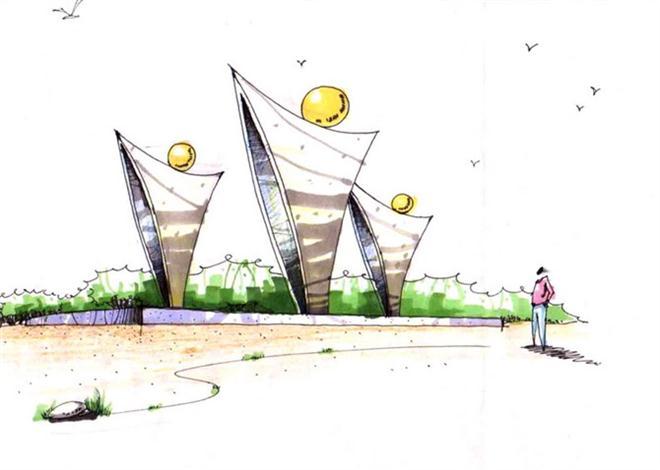 景观设计(手绘)-陈小科的设计师家园-城市绿地