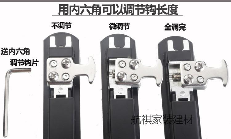 断桥铝90单面调节门窗勾锁窗锁铝合金钩锁推拉移动门锁单双面锁扣