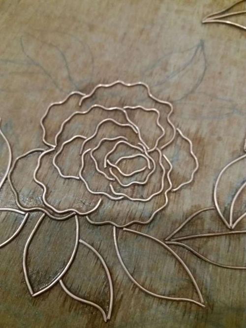 纯手工制作铜丝装饰画
