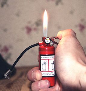 带灯灭火器打火机创意个性奇特气体打火机搞笑可爱灭火器打火机