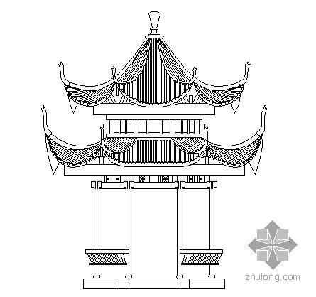 六角亭子简笔画
