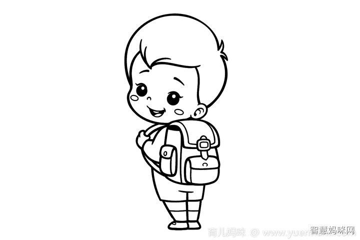 开学季简笔画图片
