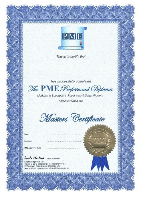英国pme翻糖证书